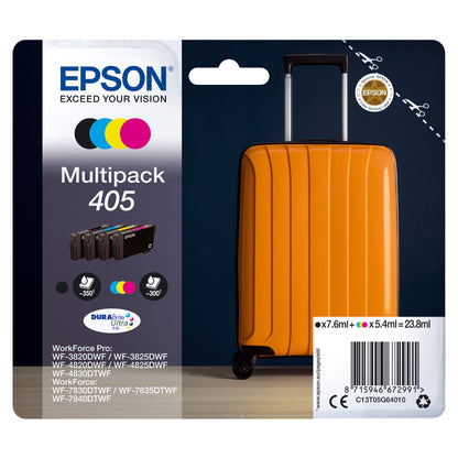 Epson Tinte 405 C13T05G64010 4er Multipack (BKMCY) bis zu 300 Seiten