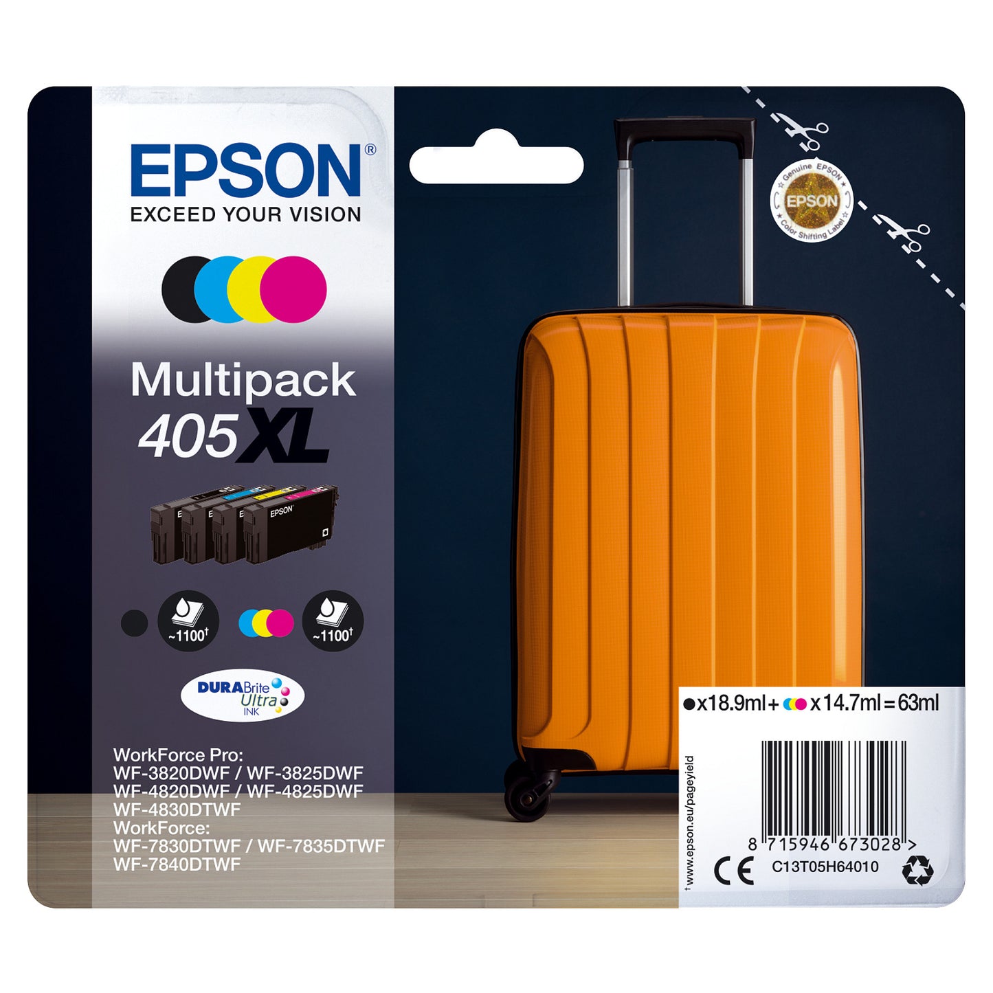 Epson Tinte 405XL C13T05H64010 4er Multipack (BKMCY)