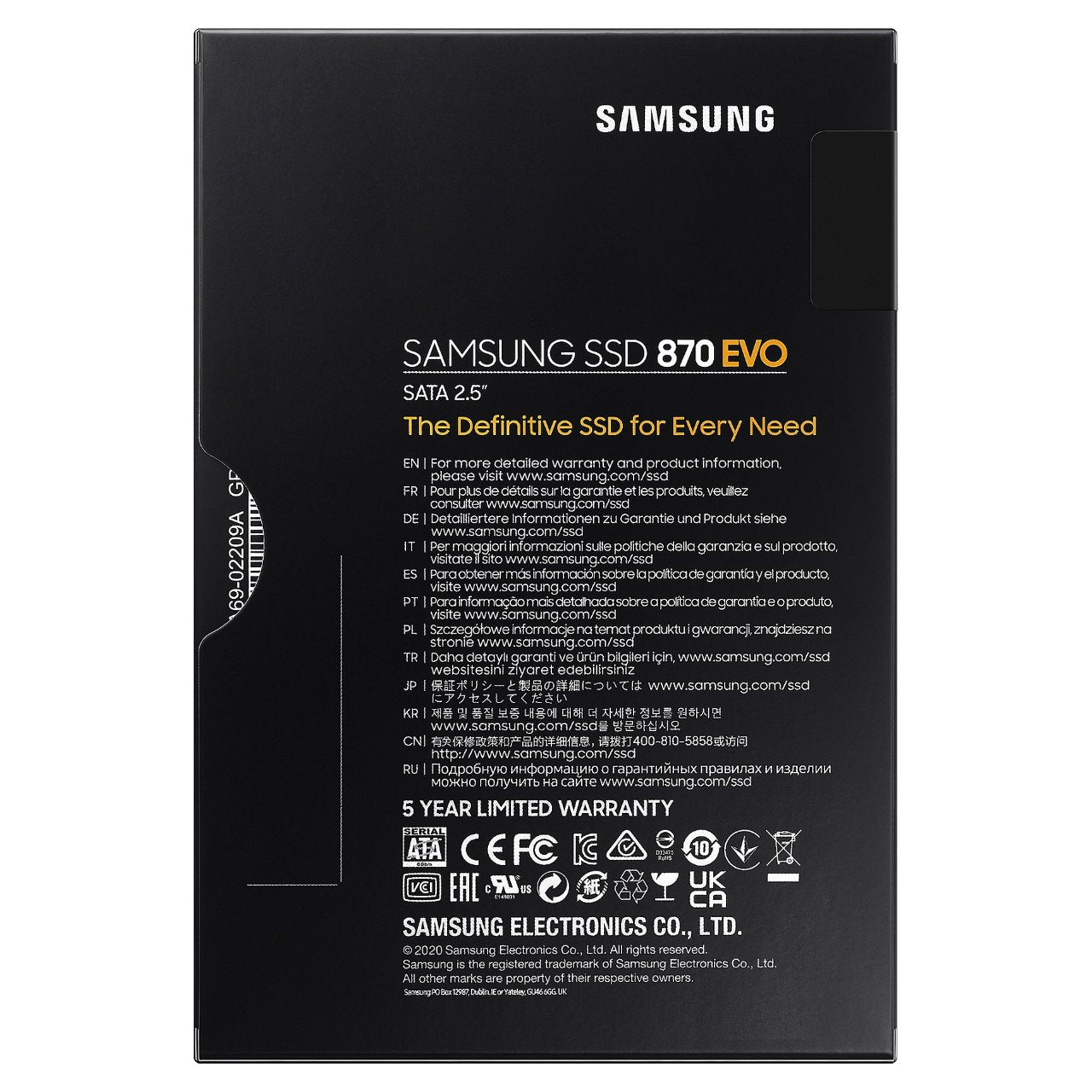 2.5" 2TB Samsung 870 EVO retail