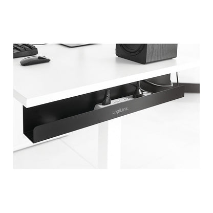 LogiLink Management Führungstablett zur Untertischmontage 600 x 76 x 114mm Schwarz