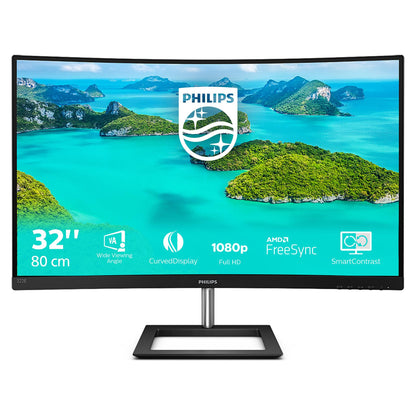 81,3cm/32'' (1920x1080) Philips E-line 322E1C Curved 16:9 4ms HDMI VGA DisplayPort VESA Full HD Black Silver