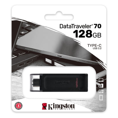 STICK 128GB USB-C 3.2 Kingston DataTraveler 70 Black