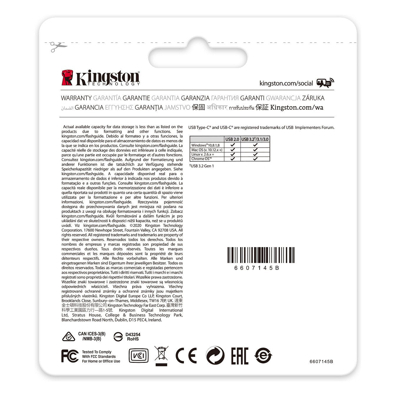 STICK 64GB USB-C 3.2 Kingston DataTraveler 70 Black
