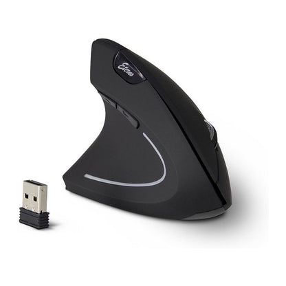 Inter-Tech AC KM-206L Maus Vertikal, ergonomisch für Linkshänder, 6 Tasten, Wireless
