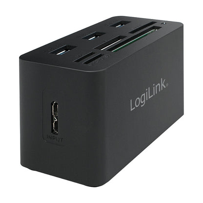 LogiLink CR0042 USB 3.0 HUB 3-Port 3x USB 3.0; All-in-One Kartenleser