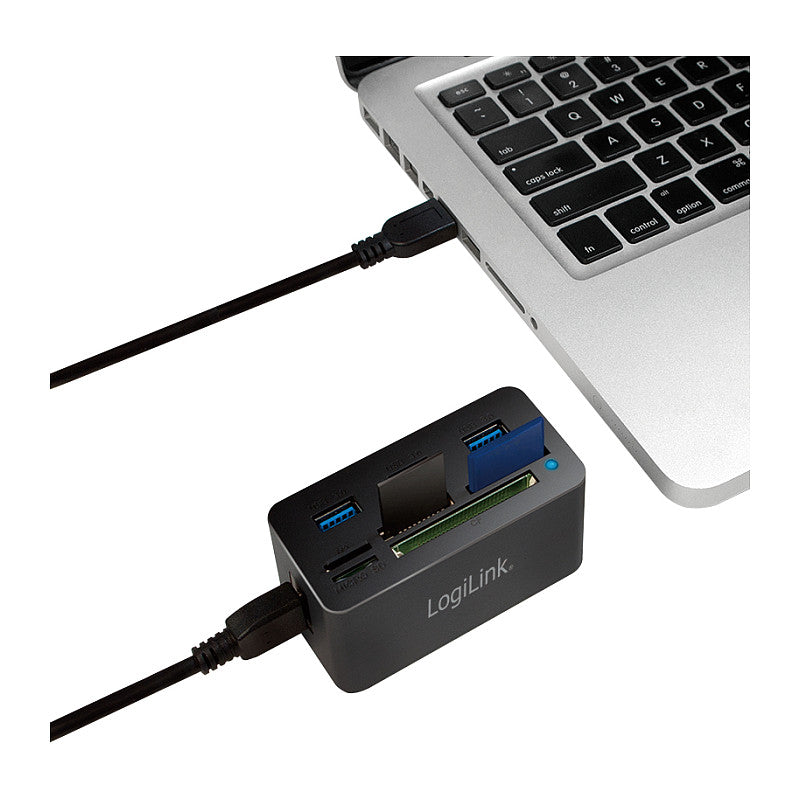 LogiLink CR0042 USB 3.0 HUB 3-Port 3x USB 3.0; All-in-One Kartenleser