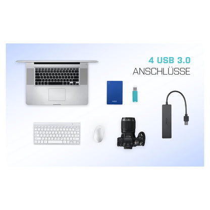 USB3.0 HUB 4Port SuperSpeed passiv i-Tec Black