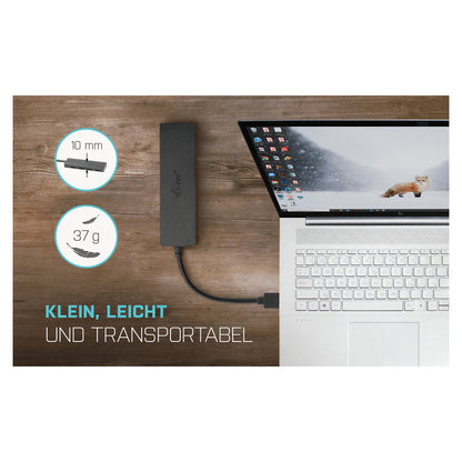 USB3.0 HUB 4Port SuperSpeed passiv i-Tec Black