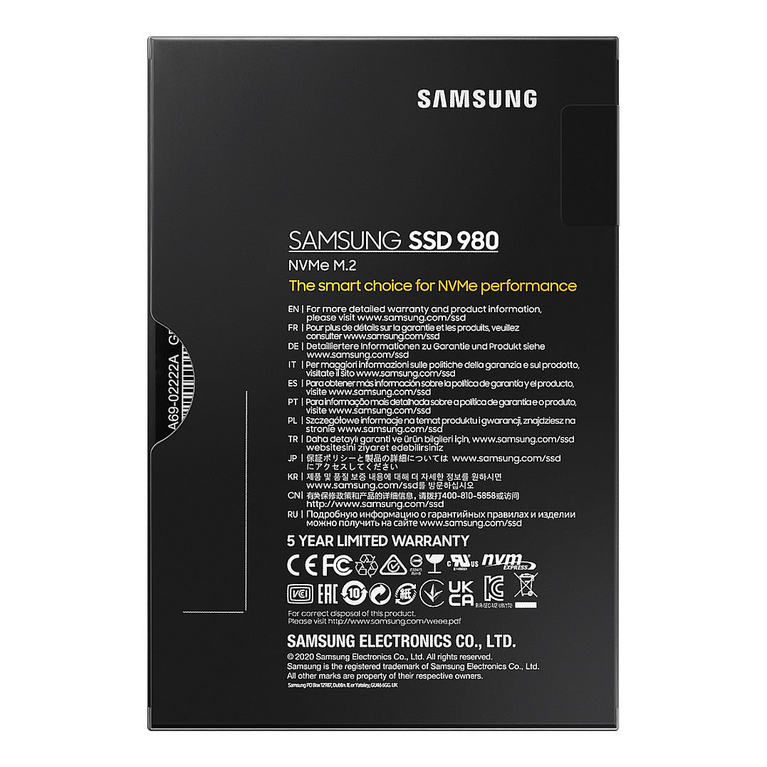 M.2 500GB Samsung 980 NVMe PCIe 3.0 x 4 retail