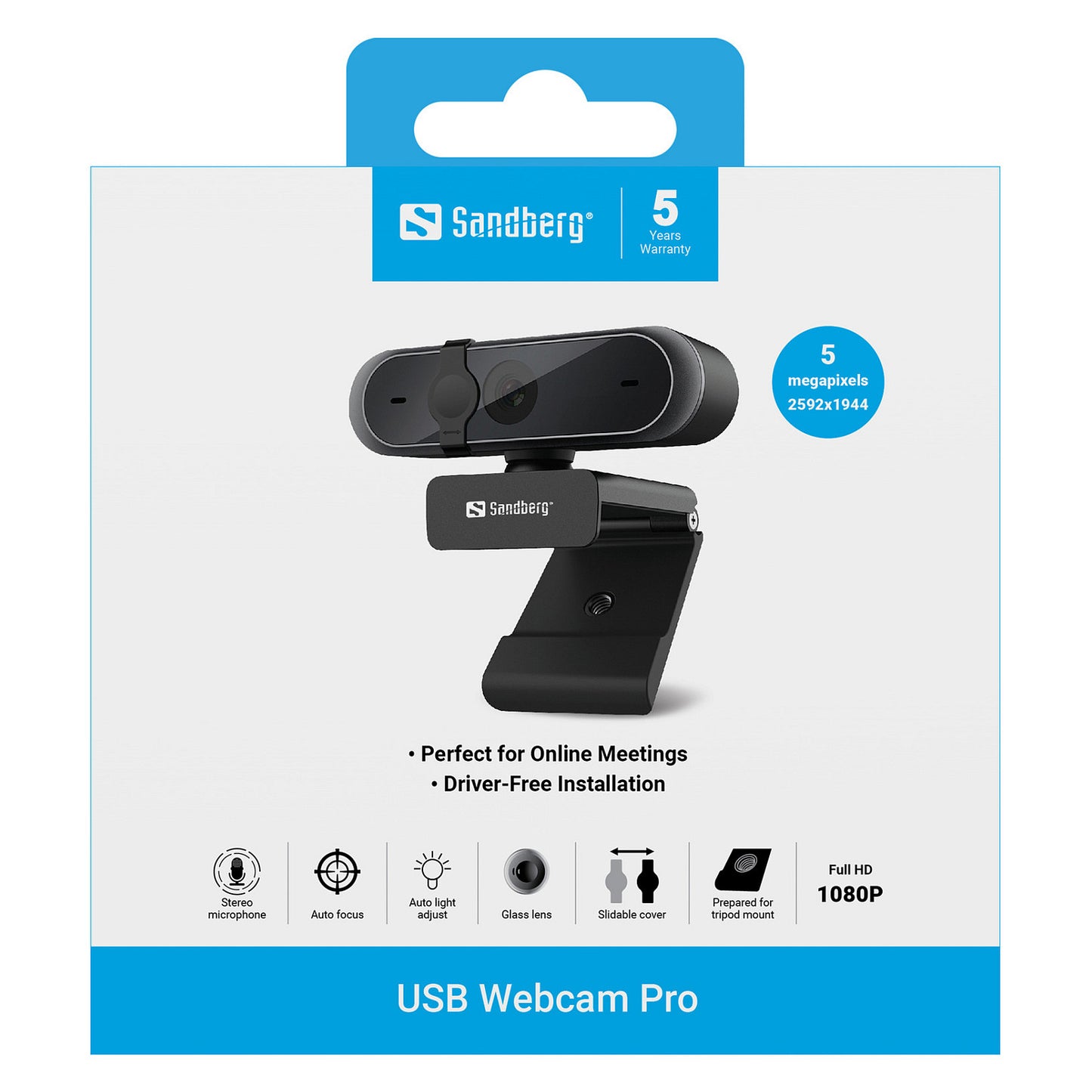 Sandberg 133-95 Webcam Pro 1920x1080 Full HD