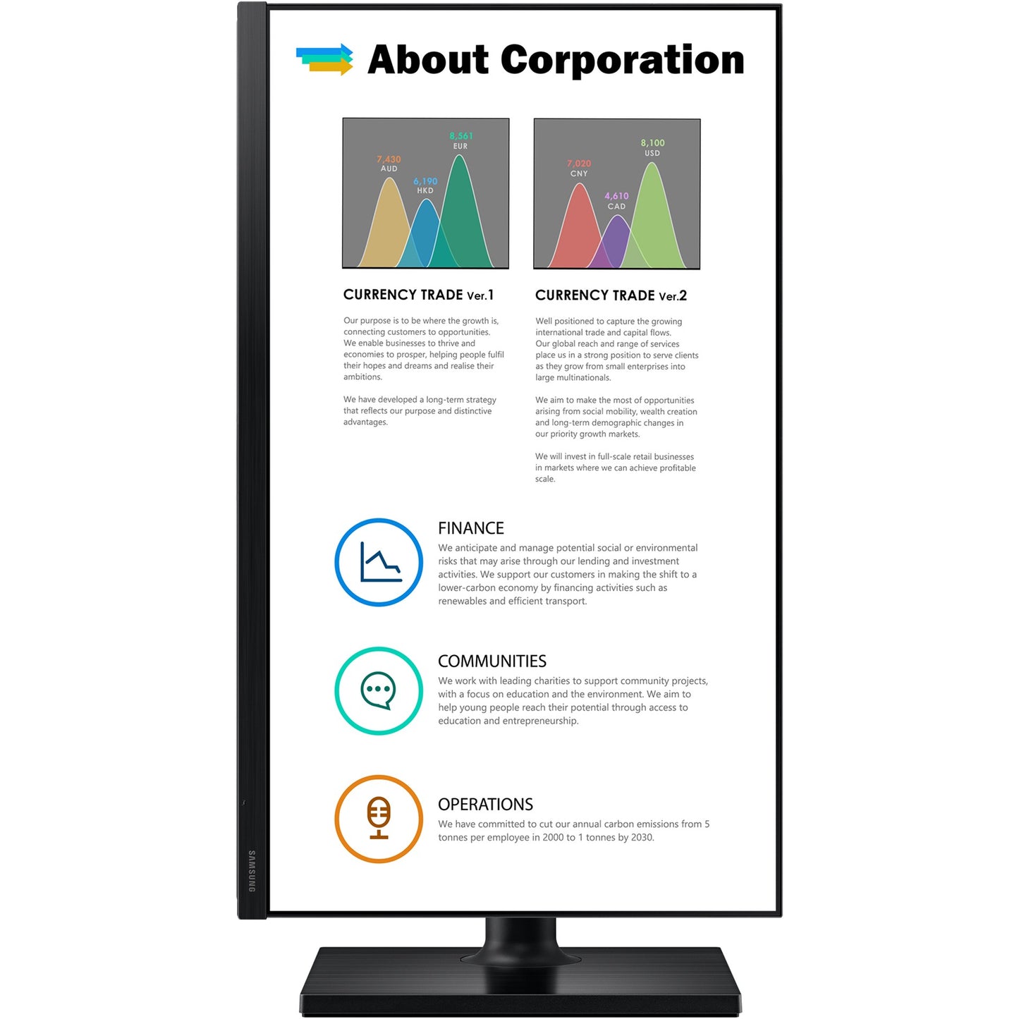 61cm/24'' (1920x1080) Samsung T45F Series F24T452FQR 16:9 5ms IPS 2xHDMI DisplayPort VESA Pivot Full HD Black