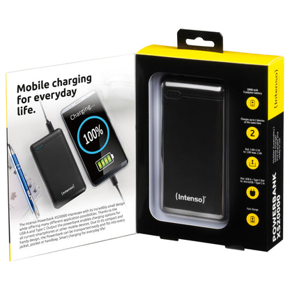 Intenso XS20000 - Powerbank - 20000 mAh - 3.1 A - 2 Ausgabeanschlussstellen (USB, USB-C)