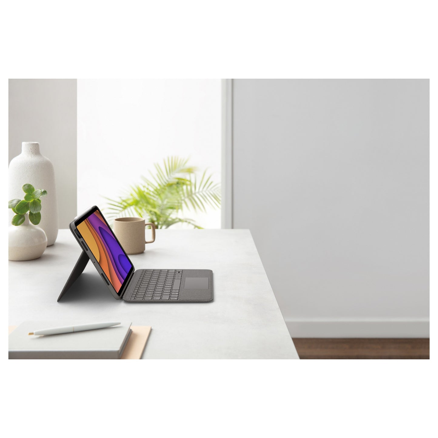 Logitech Slim Folio Bluetooth Tastatur und Schutzhülle gray - für für Apple 10.9" iPad Air (4. Generation)