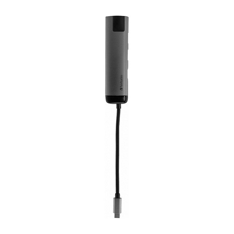 USB-C HUB 5Port > 2xUSB3.0/USB-C/HDMI/Ethernet passiv Verbatim Black Grey