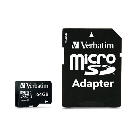 CARD 64GB Verbatim Pro MicroXC 90MB/s +Adapter