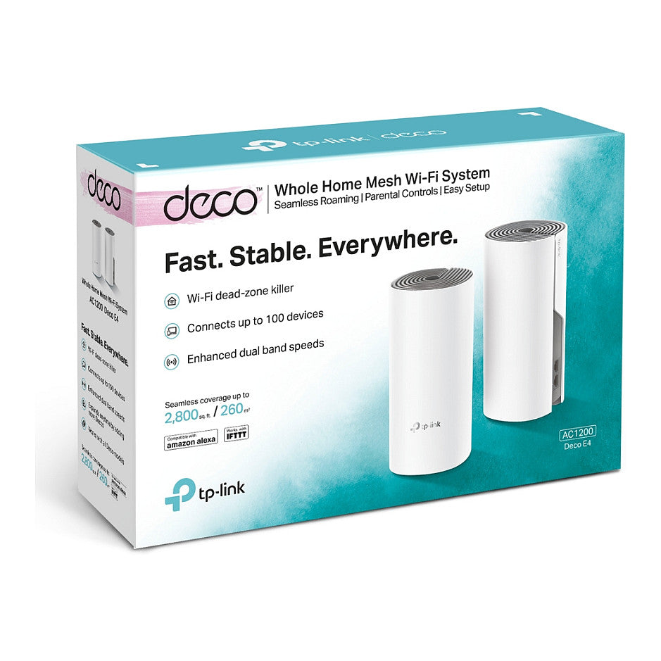 TP-LINK Deco E4 Mesh-WLAN 2-Pack (Router. Extender) (AC1200)