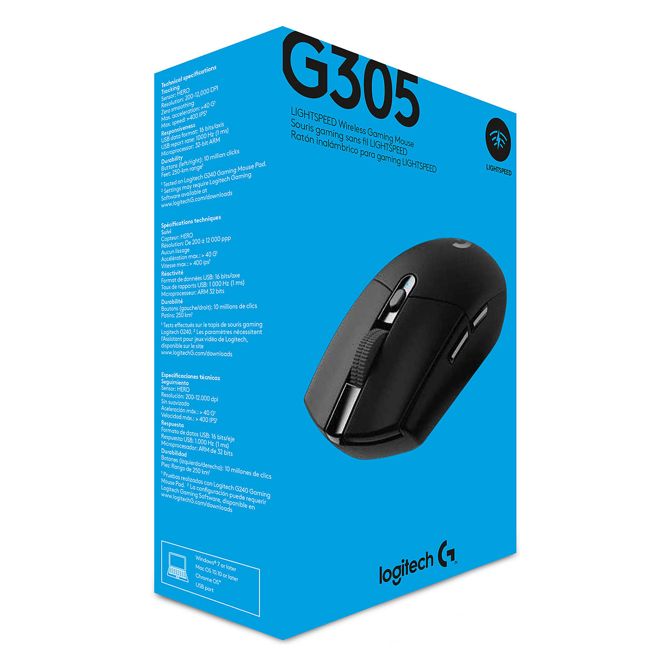 Logitech G G305 optical 6 buttons wireless 2.4 GHz USB wireless receiver black