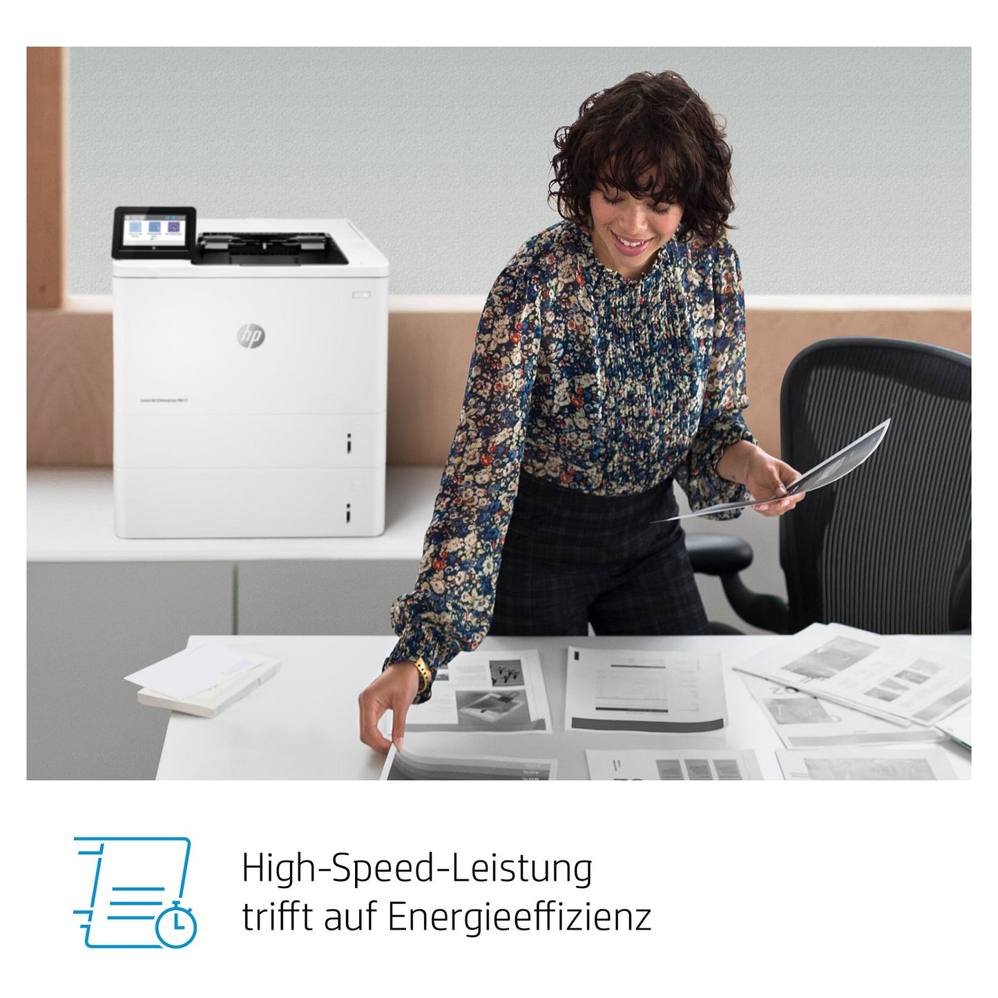 L HP LaserJet Enterprise M611dn Laserdrucker 61 S./Min. LAN Duplex