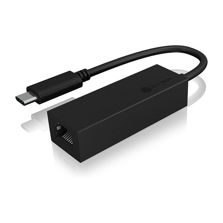 ICY BOX IB-LAN100-C3 USB-C > Gigabit LAN (ST-BU) Adapter Schwarz