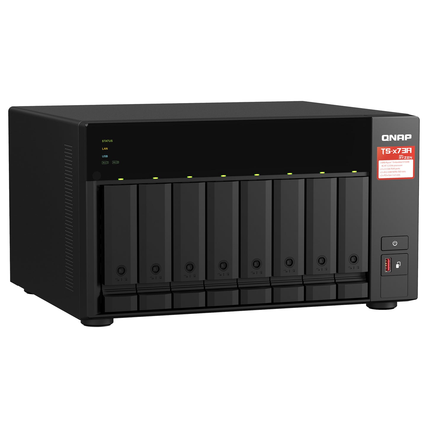 8-Bay Qnap TS-873A-8G 8 Bay NAS Enclosure - Storage Server - NAS