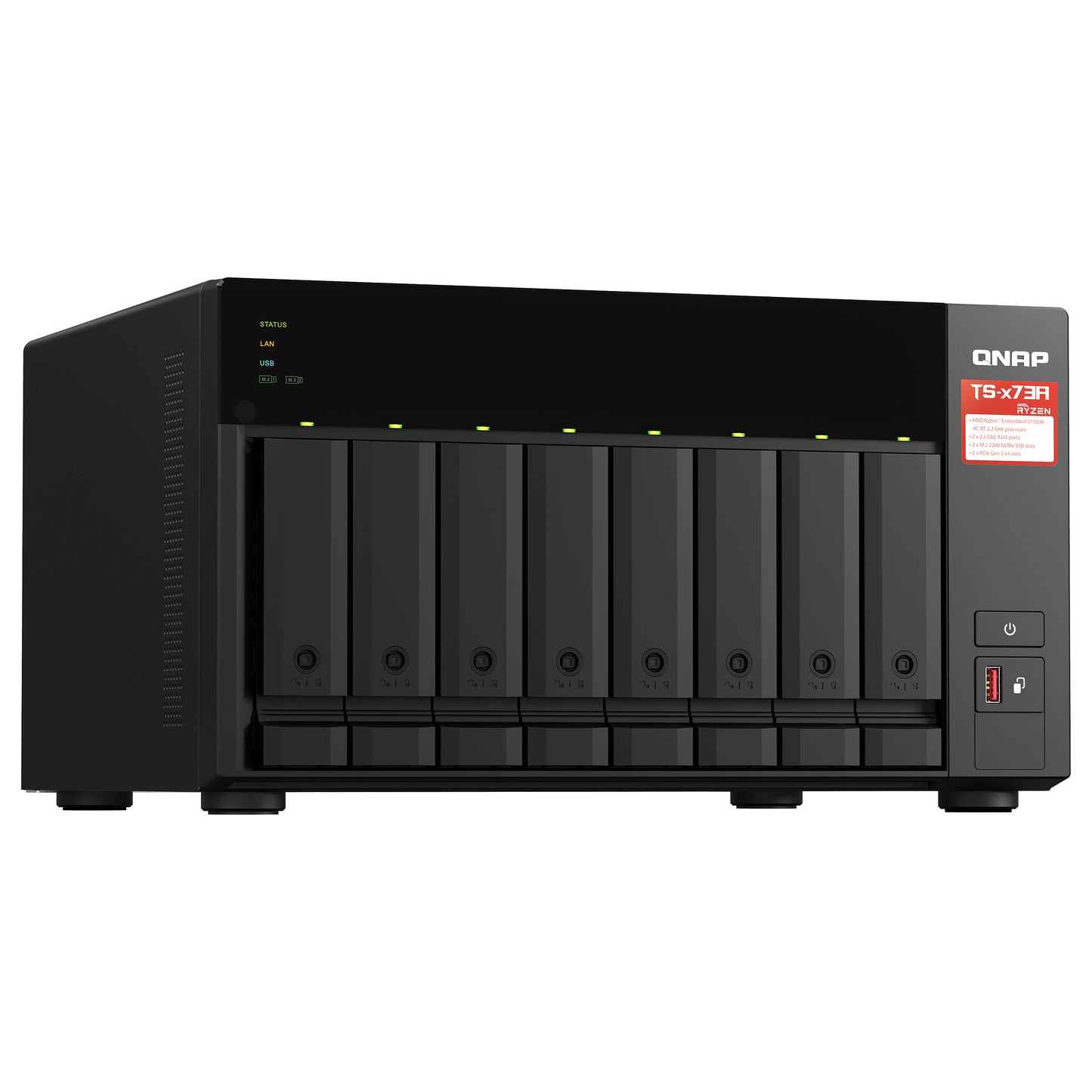 8-Bay Qnap TS-873A-8G 8 Bay NAS Enclosure - Storage Server - NAS