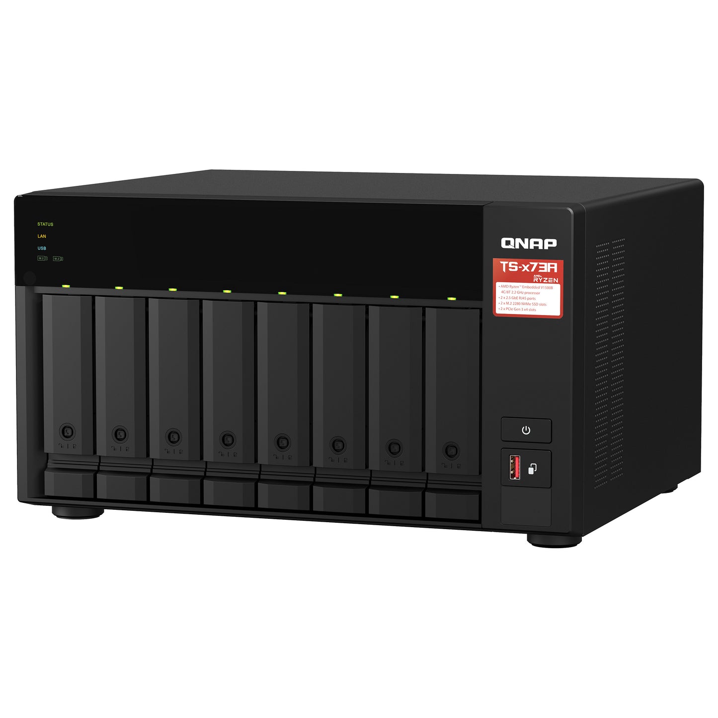8-Bay Qnap TS-873A-8G 8 Bay NAS Enclosure - Storage Server - NAS