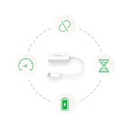 USB D-Link DUB-E250 USB-C / Thunderbolt 3 2.5GBase-T x 1