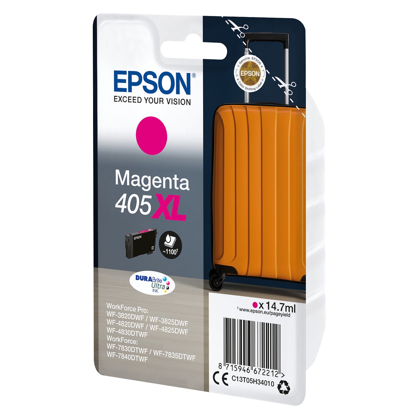 Epson Tinte 405XL C13T05H34010 Magenta bis zu 1.100 Seiten