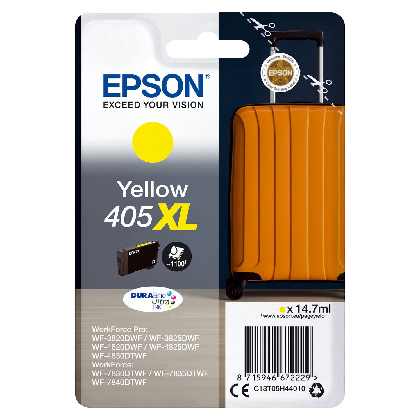 Epson Tinte 405XL C13T05H44010 Gelb bis zu 1.100 Seiten