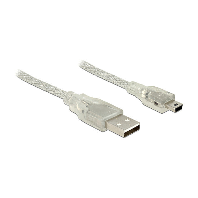 USB2.0 DeLOCK USB -> Mini USB ST/ST 5m durchsichtig