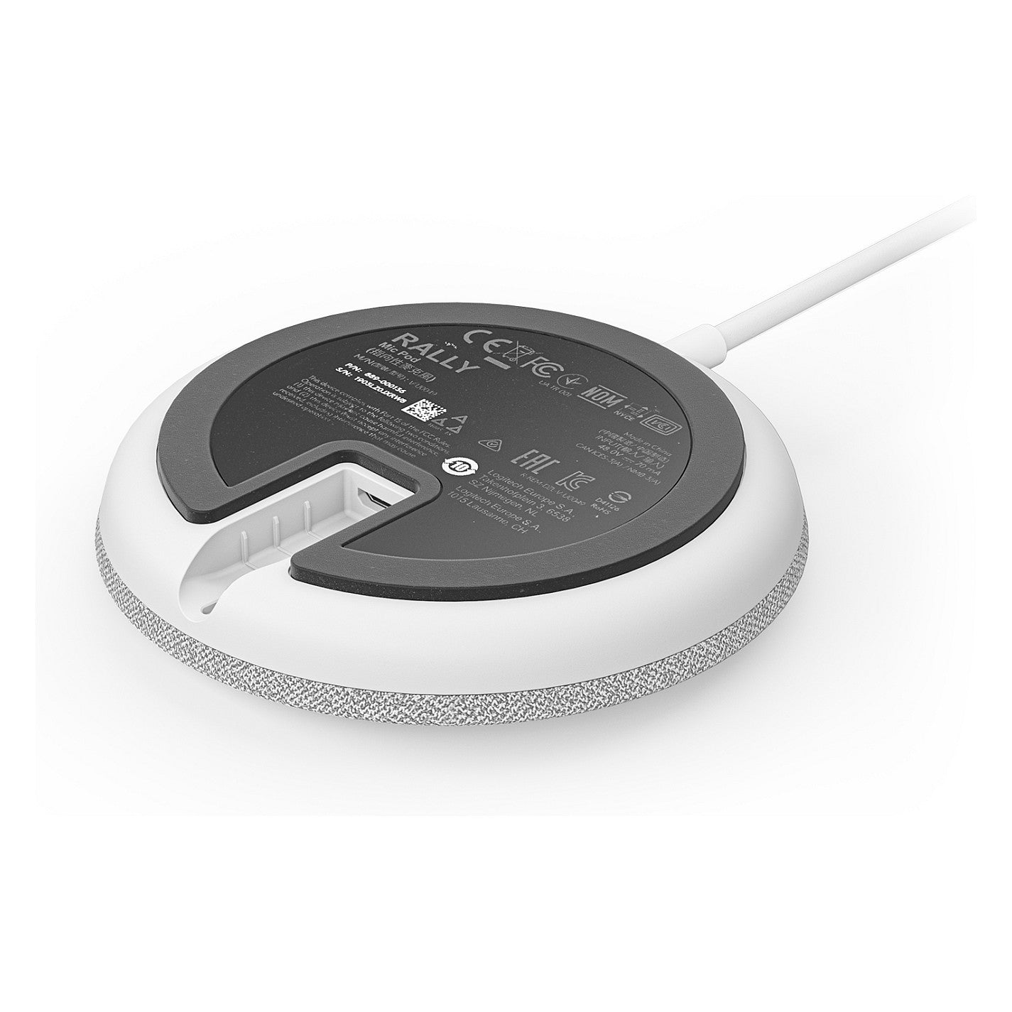 Logitech Rally Mic Pod Mikrofon Weiß