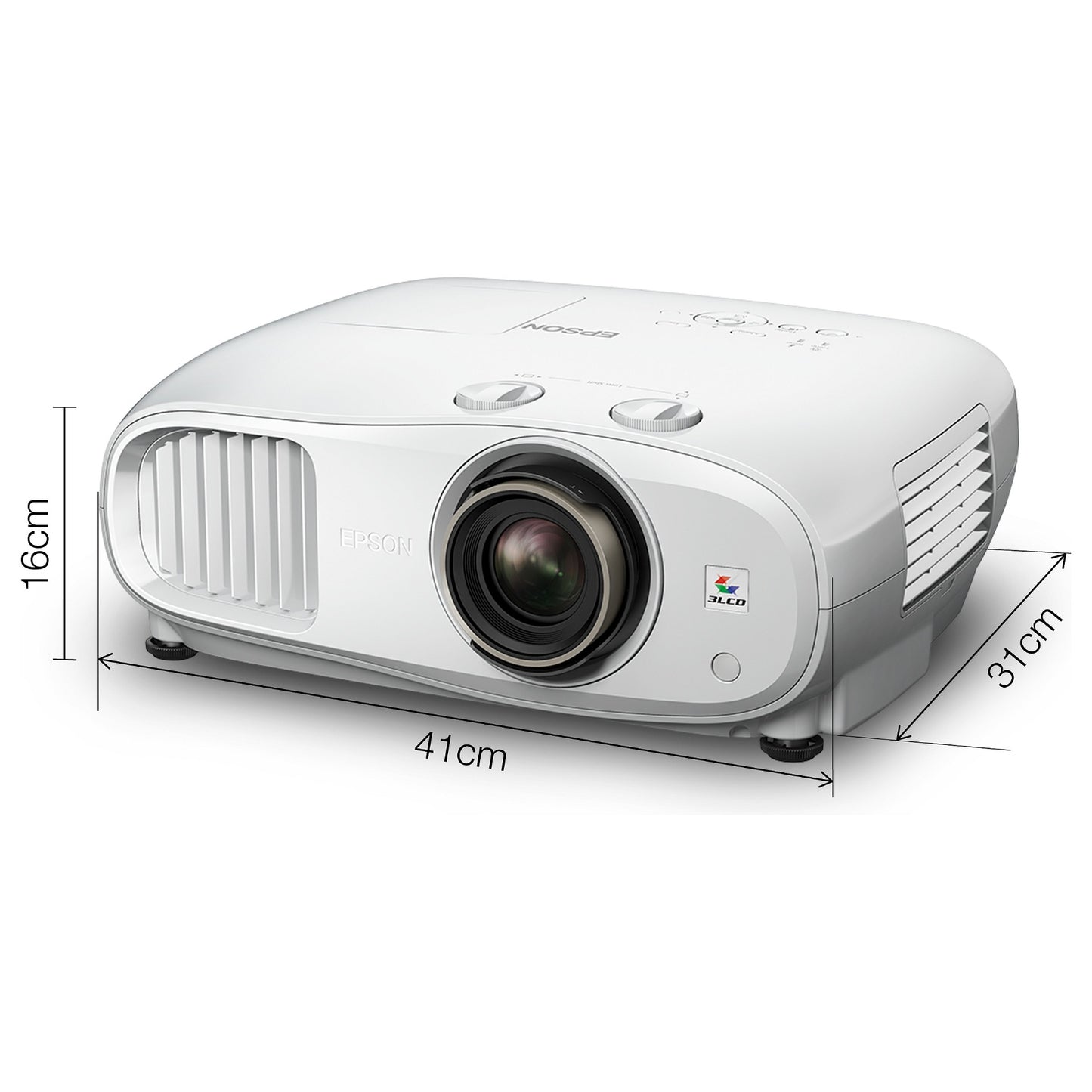 (3840x2160) EPSON EH-TW7100 3000-Lumen 3-LCD 16:9 3D 2xUSB2.0-A USB2.0-MiniB 2xHDMI Bluetooth Speaker 4k PRO-UHD White 24-32dB