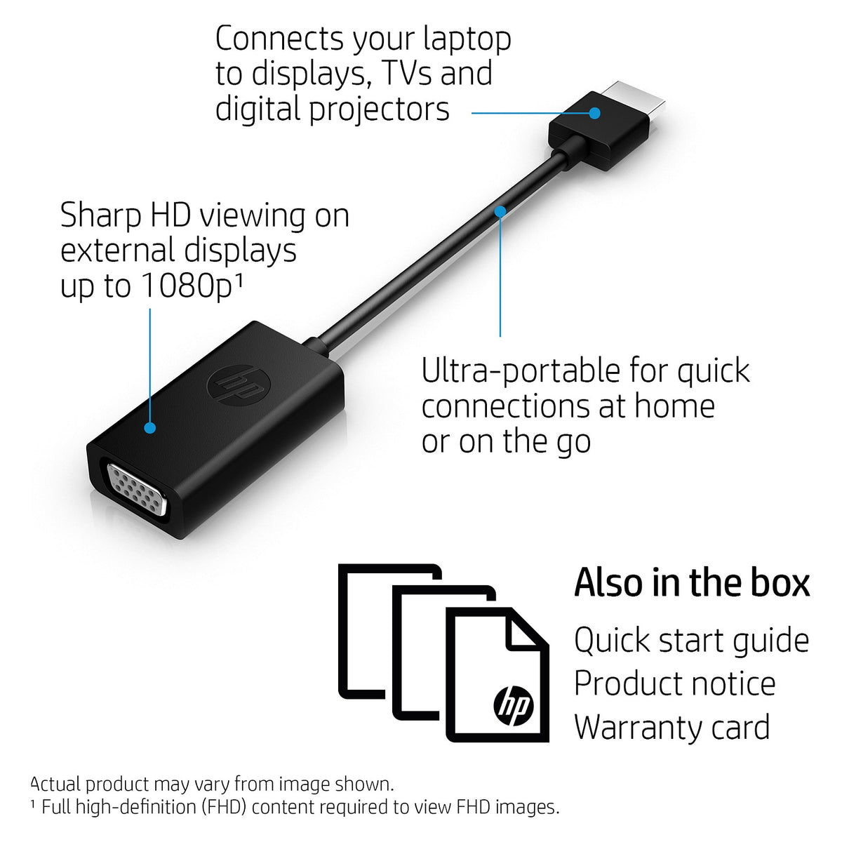 Adapter HP HDMI > VGA (ST-BU) Black