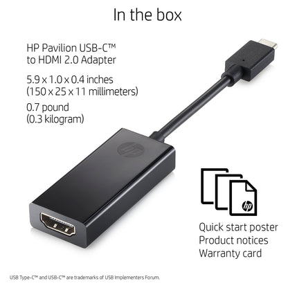 Adapter HP USB-C > HDMI 2.0 (ST-BU) Black