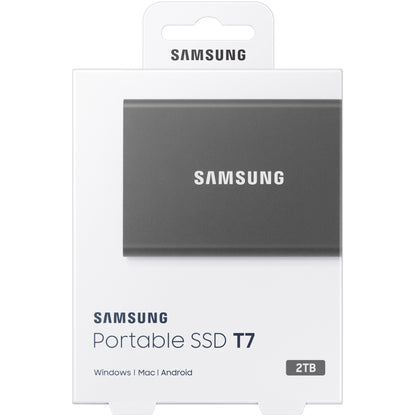 2 TB Samsung Portable T7 USB 3.2 Gen2 Titangrau Einzelhandel