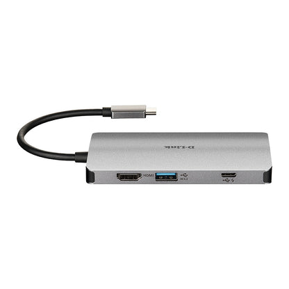 USB-C HUB 8Port D-Link DUB-M810 3xUSB3.0 USB-C HDMI 4K SD microSD Gigabit Lan RJ45 passiv Grey