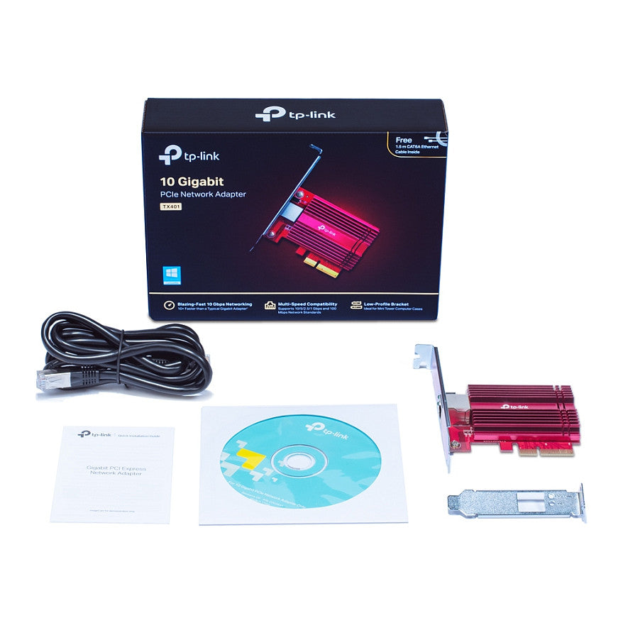 INTG 10Gb TP-Link TX401 - PCIe 3.0 x4 10 Gigabit PCI Express Network Adapter