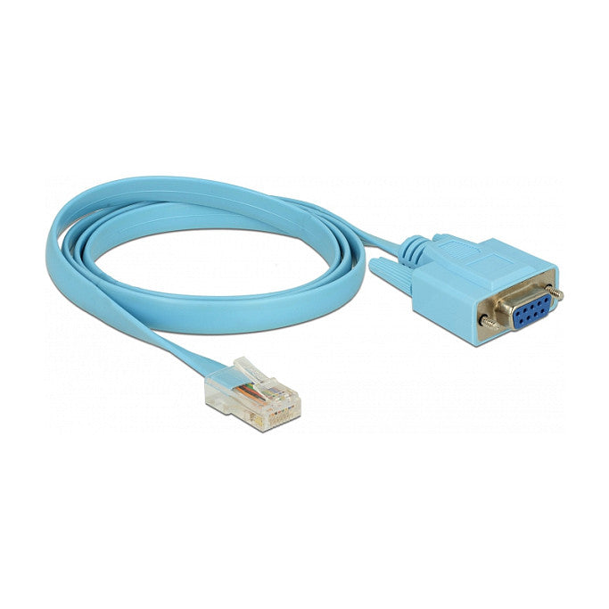 Delock Adapter RS-232 DB9 female > 1 x Serial RS-232 RJ45 male - Kabel seriell - DB-9 bis RJ-45 - 1 m