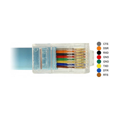 Delock Adapter RS-232 DB9 female > 1 x Serial RS-232 RJ45 male - Kabel seriell - DB-9 bis RJ-45 - 1 m