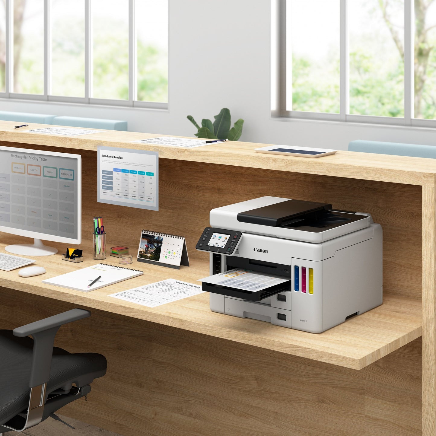 T Canon MAXIFY GX7050 Tinte-Multifunktionssystem 4in1 A4 LAN WLAN Duplex DADF