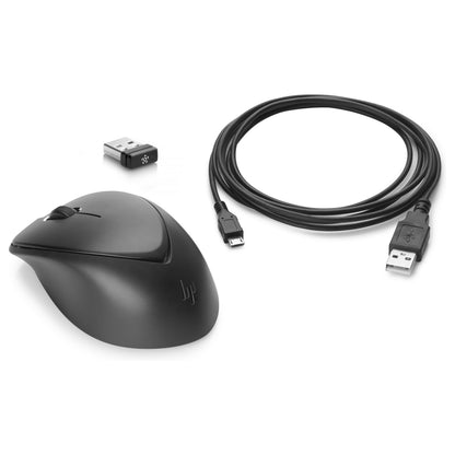 HP Wireless Premium Mouse - Beidhändig - Laser - RF Wireless - 1200 DPI - Schwarz