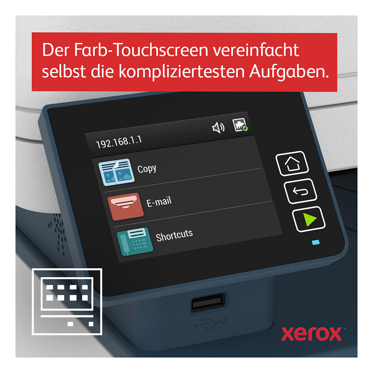 L Xerox B235 S/W Laser-Multifunktionsdrucker 4in1 A4 34 S./Min. LAN WiFi Duplex ADF