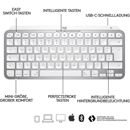Logitech MX Keys Mini MAC - Tastatur Hintergrundbeleuchtung