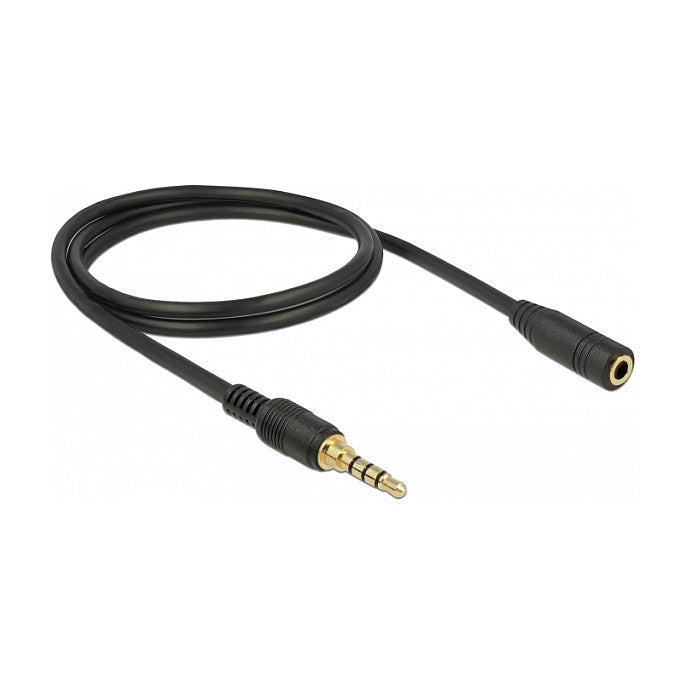 A Klinke 3,5mm 4 PIN Stecker 2m black