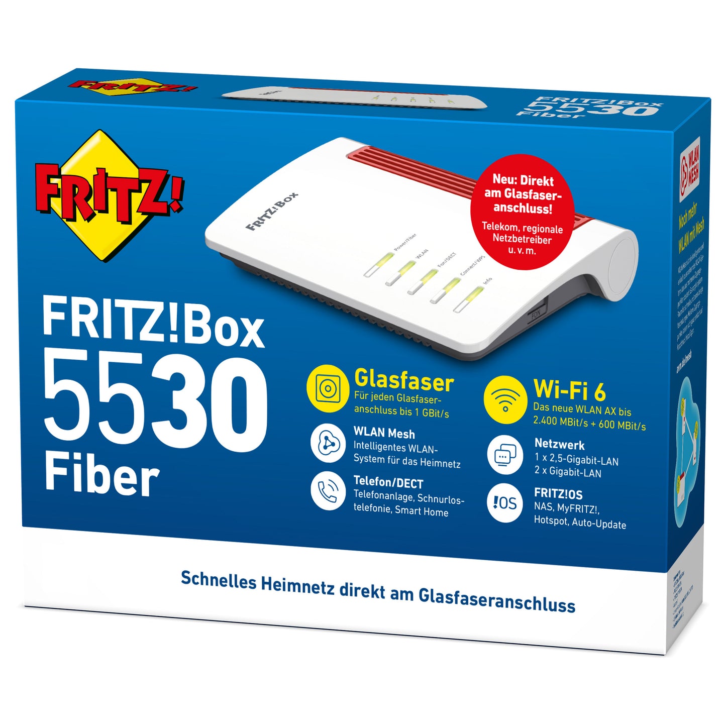 AVM Fritz! Box 5530 Fiber WLAN Router VoIP - Router - Wifi-6
