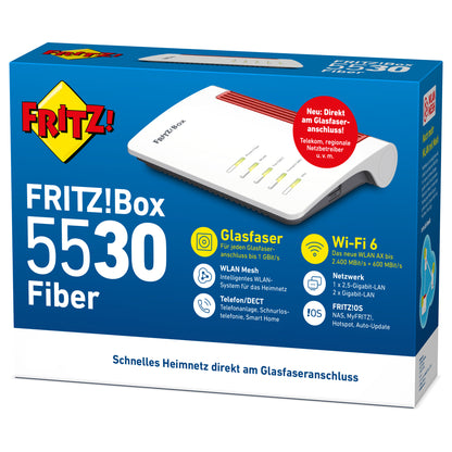 AVM Fritz! Box 5530 Fiber WLAN Router VoIP - Router - Wifi-6