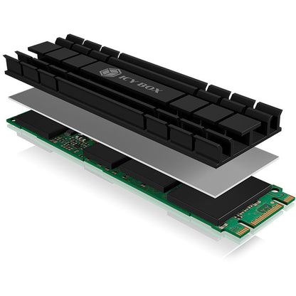ICY BOX kühlkörper SSD m.2 2280 IB-M2HS-701 black PS5 compatible