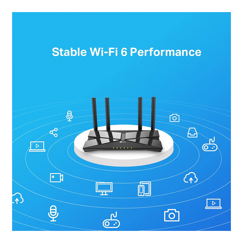 TP-LINK Archer AX10 - Wi-Fi 6 (802.11ax) - Dual-Band (2.4 GHz/5 GHz) - Eingebauter Ethernet-Anschluss - Schwarz - Tabletop-Router