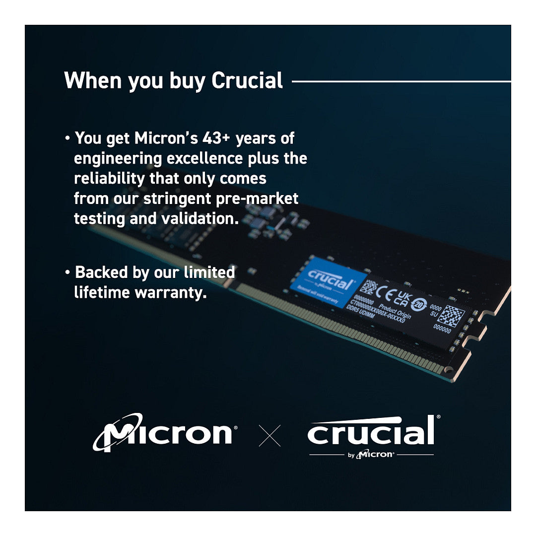 4800 32GB Crucial 2x16GB KIT CL40 UDIMM