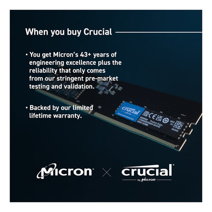 4800 32GB Crucial 2x16GB KIT CL40 UDIMM